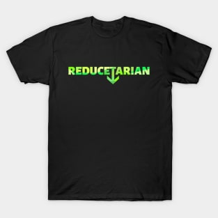 Reducetarian with an arrow made up of green shade chunks T-Shirt